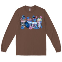 Chestnut stitch coffee cups Long Sleeve Tee - Zillion Design Studio