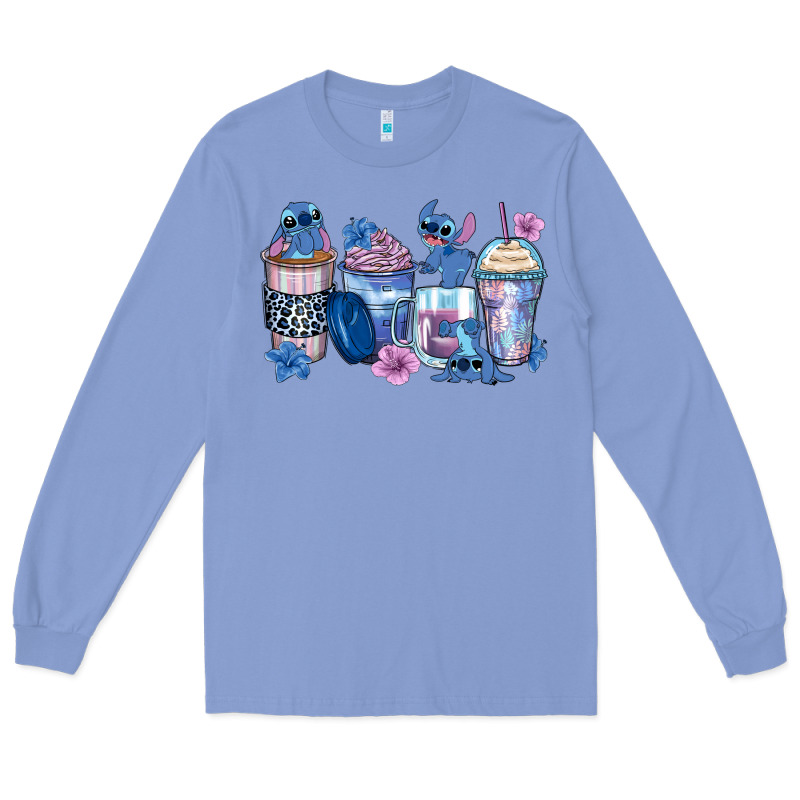 Stitch Coffee Cups Long Sleeve Tee by Zillion Design Studio | Teevron