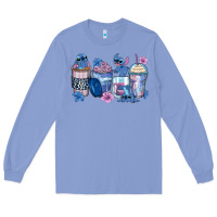 Colony Blue stitch coffee cups Long Sleeve Tee - Zillion Design Studio