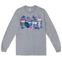 Heather Grey stitch coffee cups Long Sleeve Tee - Zillion Design Studio