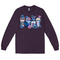 Plum stitch coffee cups Long Sleeve Tee - Zillion Design Studio