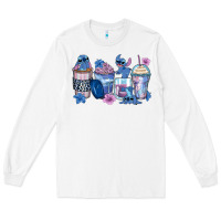 White stitch coffee cups Long Sleeve Tee - Zillion Design Studio