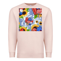 Pale Pink patriotic popsicle Premium Sweatshirt - BundleAndBundleShop