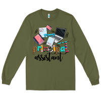 Army Green principal assistant Long Sleeve Tee - AdoDesignShop