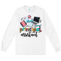 White principal assistant Long Sleeve Tee - AdoDesignShop