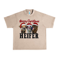 French Oak Merry Christmas Heifers Urban Heavy Tee - RanaPortraitStore