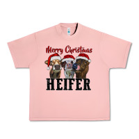Salmon Merry Christmas Heifers Urban Heavy Tee - RanaPortraitStore
