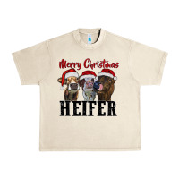 Sandshell Merry Christmas Heifers Urban Heavy Tee - RanaPortraitStore