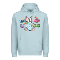 Blue Mist too hip to hop easter Premium Hoodie - MaliasSmallBusiness