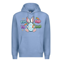 Colony Blue too hip to hop easter Premium Hoodie - MaliasSmallBusiness