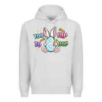Dove Grey too hip to hop easter Premium Hoodie - MaliasSmallBusiness