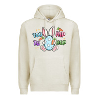 Oatmeal Heather too hip to hop easter Premium Hoodie - MaliasSmallBusiness