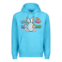 Ocean Blue too hip to hop easter Premium Hoodie - MaliasSmallBusiness