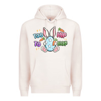 Pale Pink too hip to hop easter Premium Hoodie - MaliasSmallBusiness