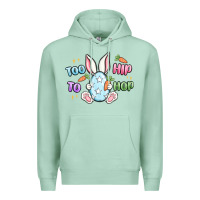 Seafoam too hip to hop easter Premium Hoodie - MaliasSmallBusiness