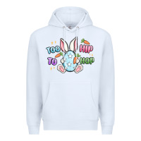 White too hip to hop easter Premium Hoodie - MaliasSmallBusiness