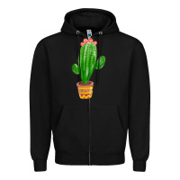 Black mexican cactus Zipper Hoodie - FaDigitalArtStudio