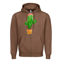 Chestnut mexican cactus Zipper Hoodie - FaDigitalArtStudio