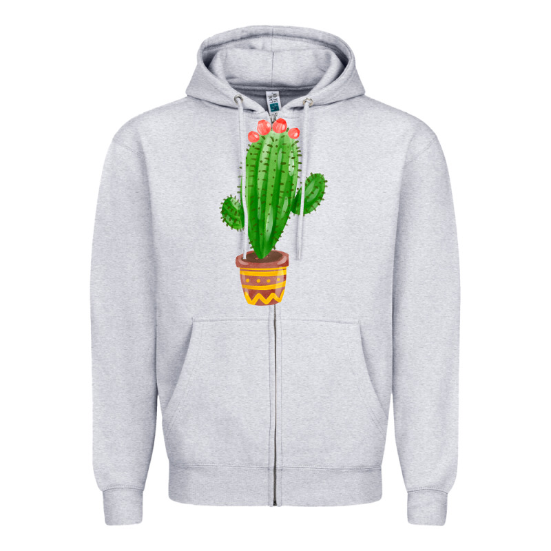 Mexican Cactus Zipper Hoodie by FaDigitalArtStudio | Teevron