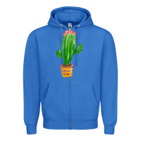 True Royal mexican cactus Zipper Hoodie - FaDigitalArtStudio
