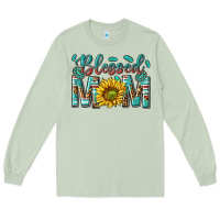 Matcha western blessed mom with sunflower Long Sleeve Tee - texasbilliewilder