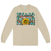 Mushroom western blessed mom with sunflower Long Sleeve Tee - texasbilliewilder