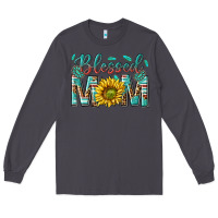 Smoke western blessed mom with sunflower Long Sleeve Tee - texasbilliewilder