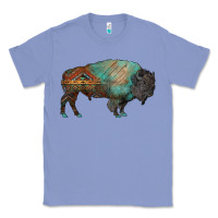 Colony Blue aztec bison Classic Tee - RanaPortraitStore
