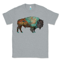 Heather Grey aztec bison Classic Tee - RanaPortraitStore