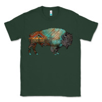 Sports Green aztec bison Classic Tee - RanaPortraitStore