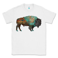 White aztec bison Classic Tee - RanaPortraitStore