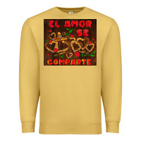 Antique Gold el amor se comparte with churros Premium Sweatshirt - AdoDesignShop