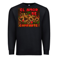 Black el amor se comparte with churros Premium Sweatshirt - AdoDesignShop