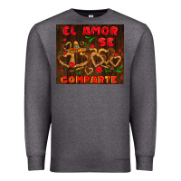 Charcoal Heather el amor se comparte with churros Premium Sweatshirt - AdoDesignShop