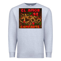 Heather Grey el amor se comparte with churros Premium Sweatshirt - AdoDesignShop