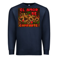 Navy el amor se comparte with churros Premium Sweatshirt - AdoDesignShop