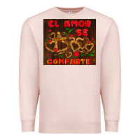 Pale Pink el amor se comparte with churros Premium Sweatshirt - AdoDesignShop