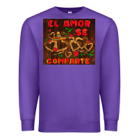 Purple el amor se comparte with churros Premium Sweatshirt - AdoDesignShop