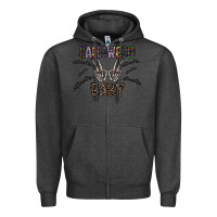 Charcoal Heather halloween baby Zipper Hoodie - CowhideDigitalArt