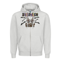 Dove Grey halloween baby Zipper Hoodie - CowhideDigitalArt