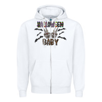 White halloween baby Zipper Hoodie - CowhideDigitalArt