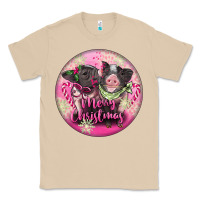 Mushroom Pink Merry Christmas Pig Classic Tee - FaDigitalArtStudio