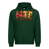Forest Green funny thanksgiving wine turkey family Urban Hoodie - MaliasSmallBusiness