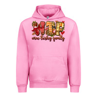 Fuchsia Pink funny thanksgiving wine turkey family Urban Hoodie - MaliasSmallBusiness