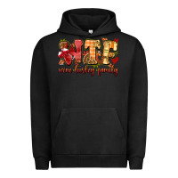 Pigment Black funny thanksgiving wine turkey family Urban Hoodie - MaliasSmallBusiness