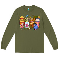 Army Green cartoon characters coffee cups Long Sleeve Tee - Zillion Design Studio