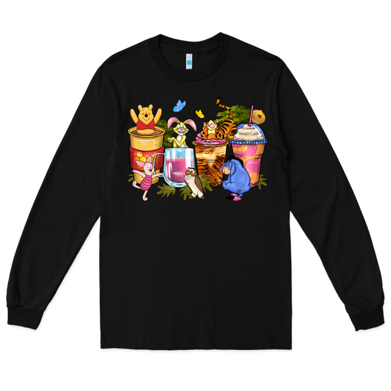 Cartoon Characters Coffee Cups Long Sleeve Tee by Zillion Design Studio | Teevron