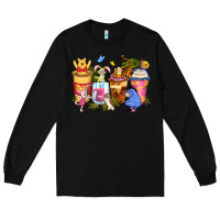 Black cartoon characters coffee cups Long Sleeve Tee - Zillion Design Studio