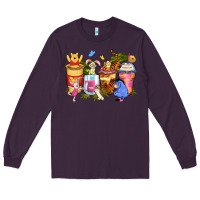 Plum cartoon characters coffee cups Long Sleeve Tee - Zillion Design Studio