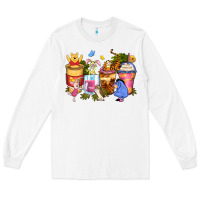 White cartoon characters coffee cups Long Sleeve Tee - Zillion Design Studio